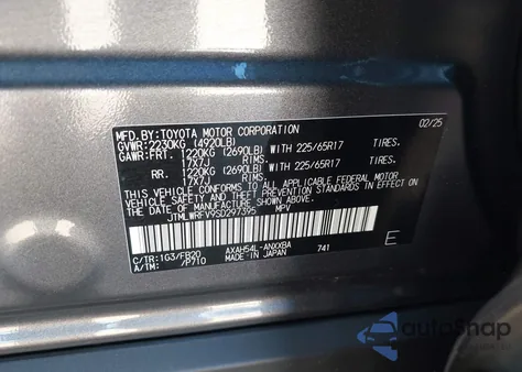 2025 Toyota Rav4 Hybrid Le from USA, damaged, VIN JTMLWRFV9SD297395